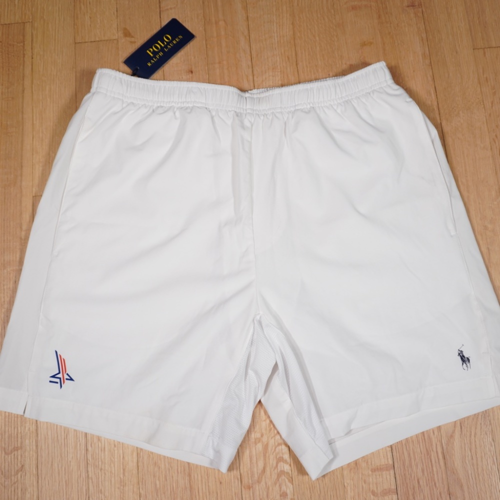 Polo Ralph Lauren Shorts Polyester Elastane Size M White Brand New